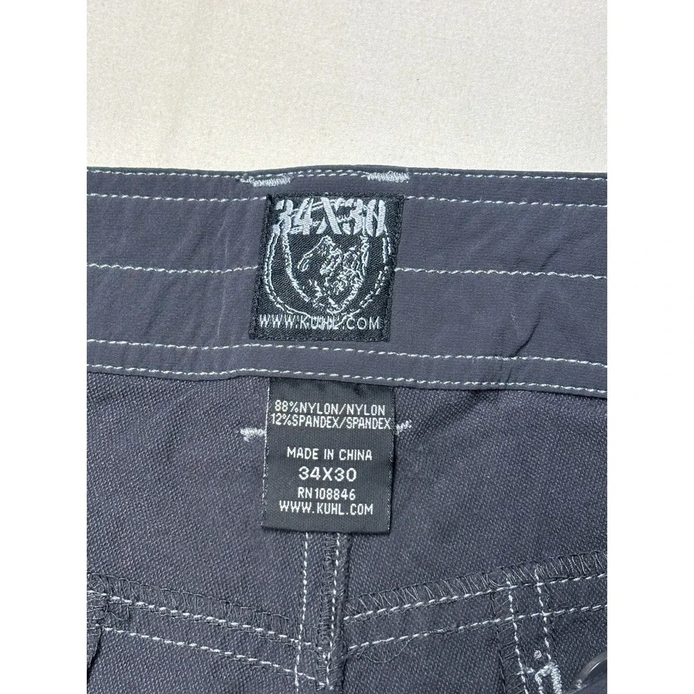 Kuhl Born In The Mountains Hiking Pants Mens 34x30 Charcoal Grey Nylon Stretch